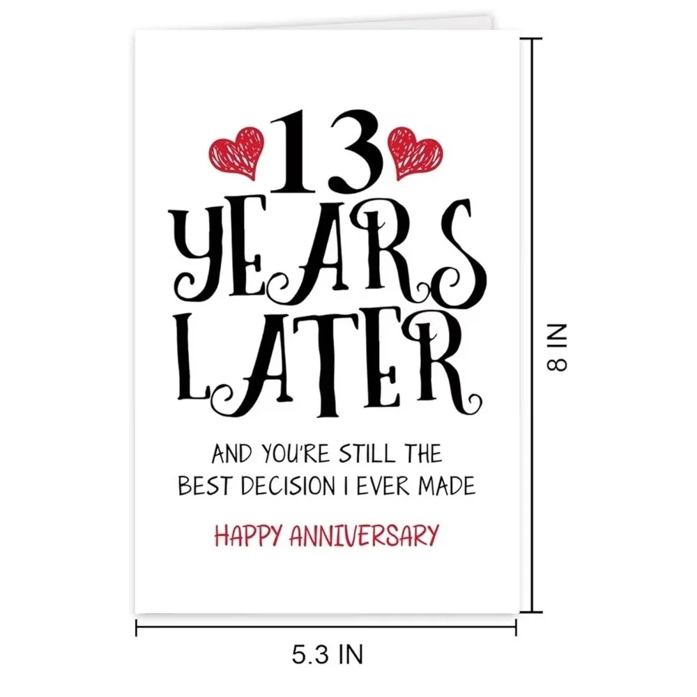 Lot of 10 Happy 13th Anniversary Greeting Cards w/ Envelopes Husband Wife New